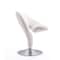 Manhattan Comfort Curl Swivel Accent Chair in Cream and Polished Chrome, PK2 2-AC040-CR - alternate 3